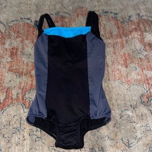 Black, Gray, Blue leotard